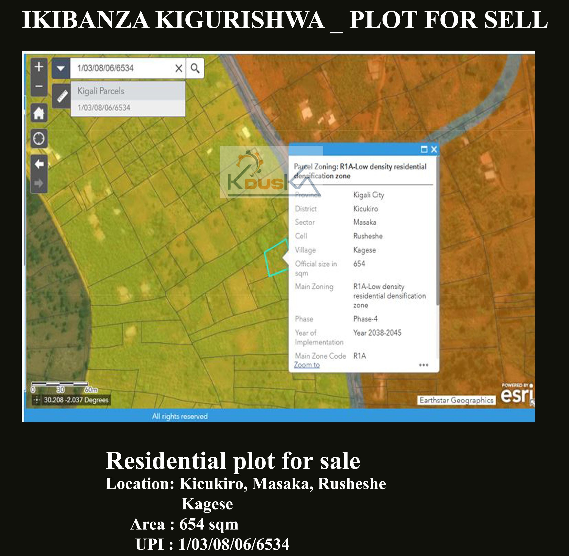 Plot for sale in R1B-Rural residentia