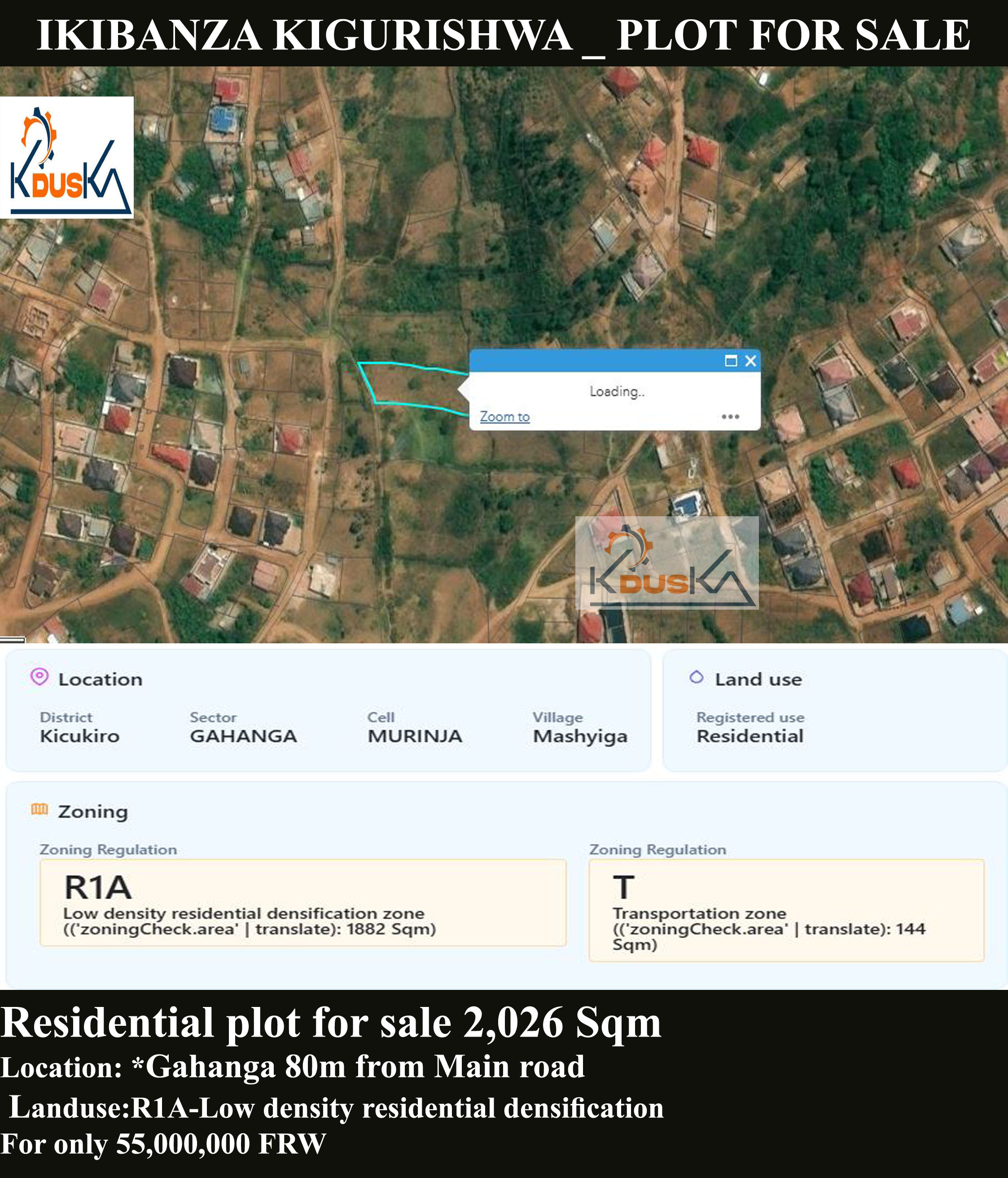 Plot for sale at Gahanga