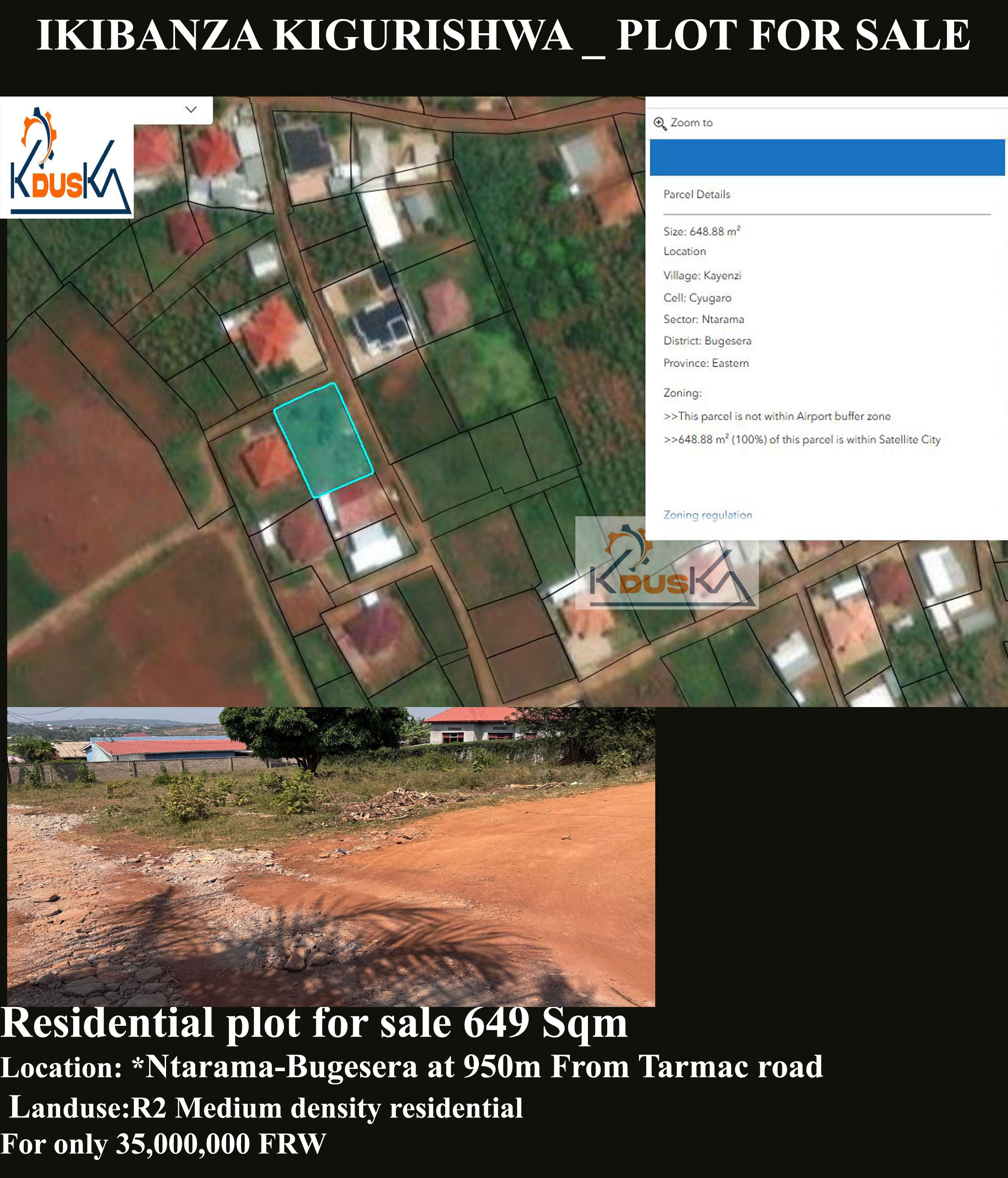 Plot for sale Ntarama kwamajoro